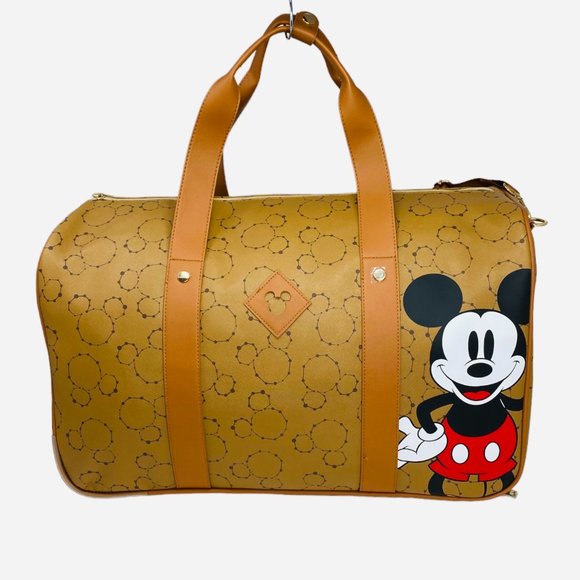 Disney Mickey Mouse Bioworld Duffel Bag - Travel Bag Carry on w/ Wheels NWT - Picture 2 of 13